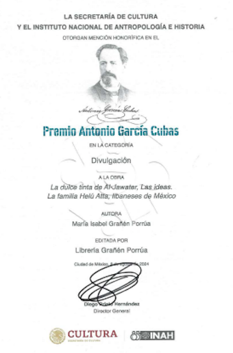 Premio Antonio García Cubas al mejor libro y labor editorial, 2024
